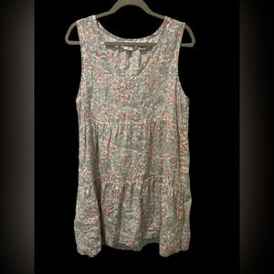 Joie Floral Sleeveless Dress - Gray and Pink